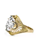 Vintage Anillo Circón Oro amarillo de 14 quilates vrc003y